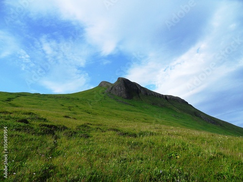 mountain landscape with clouds- Akutan - Unalaska