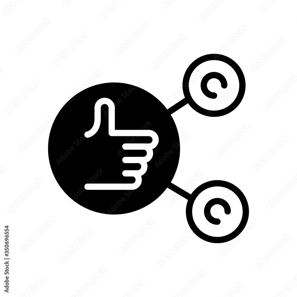 hand like social media marketing silhouette style hand like social media marketing silhouette style