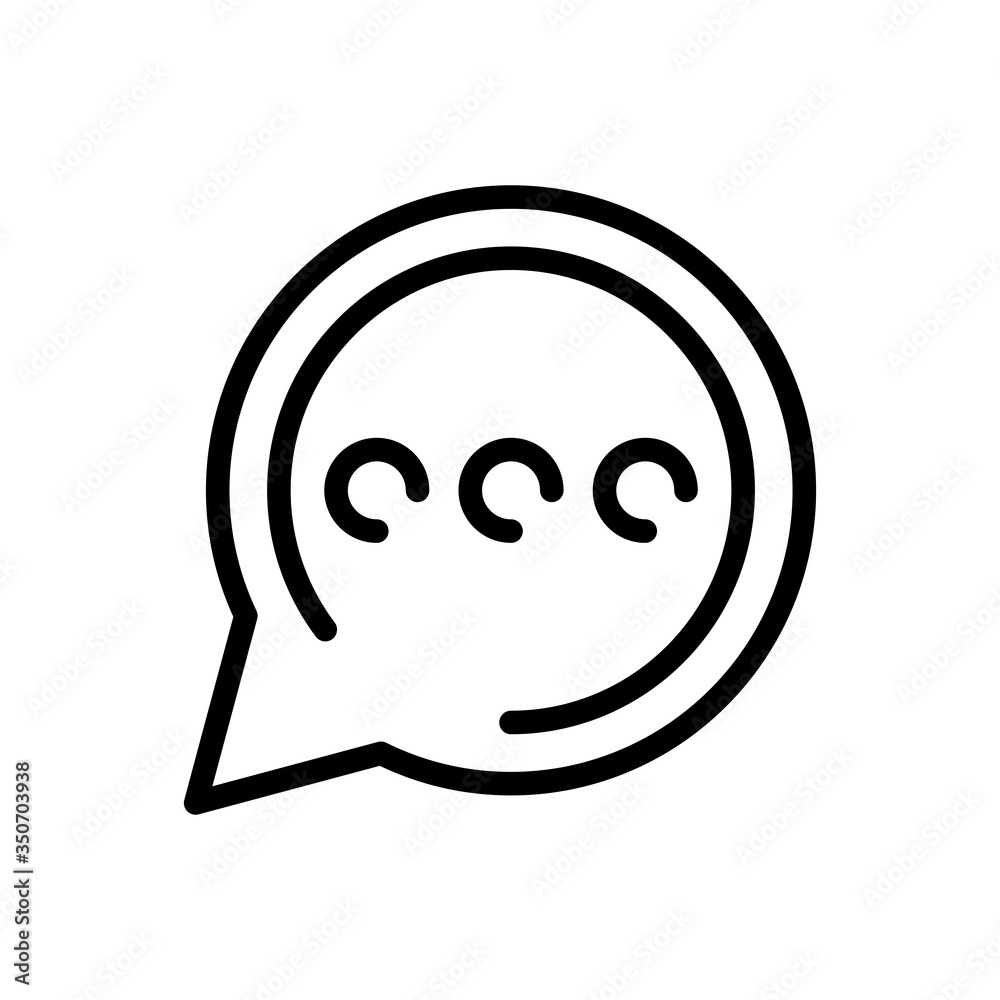 speech bubble line style icon speech bubble line style icon