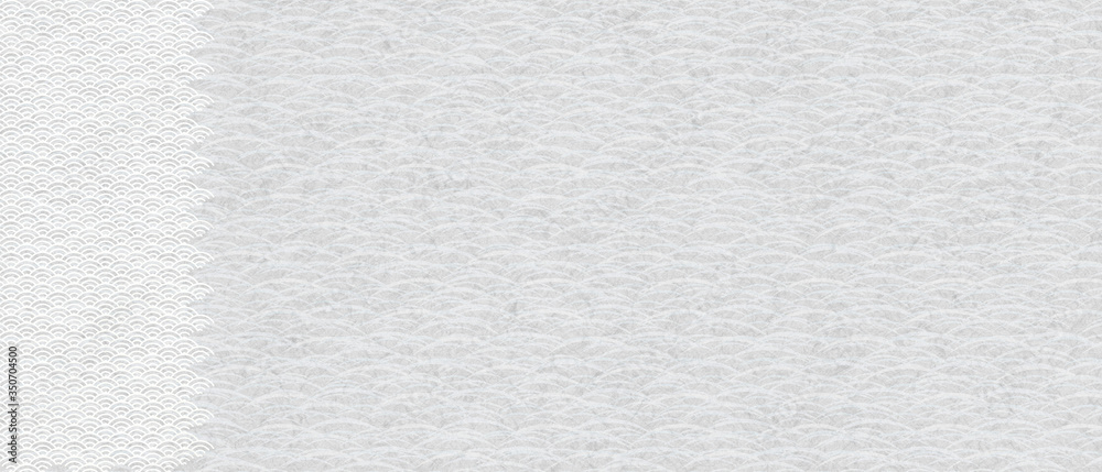 Obraz premium Japanese traditional pattern.Wave pattern.Japanese background material. 背景:和柄 青海波 波 海 和 和風 壁紙 テクスチャー