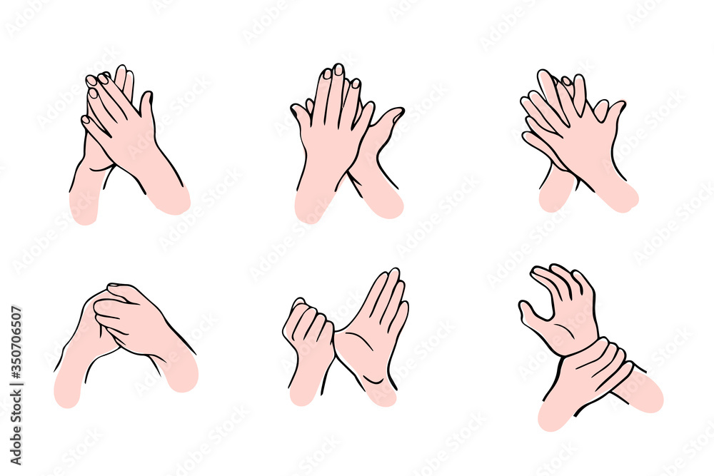 How to clean your hands properly Rules for Disinfection and hand washing.The hygienic and medical treatment of an infection. Hand-drawn vector illustration in the Doodle style. How to clean your hands properly Rules for Disinfection and hand washing.The hygienic and medical treatment of an infection. Hand-drawn vector illustration in the Doodle style.