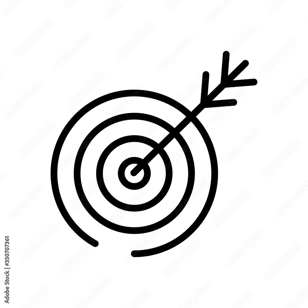 target with arrow line style icon target with arrow line style icon