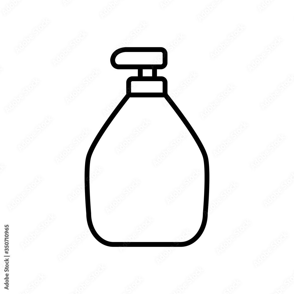 Stay home concept, hands soap bottle icon, line style Stay home concept, hands soap bottle icon, line style