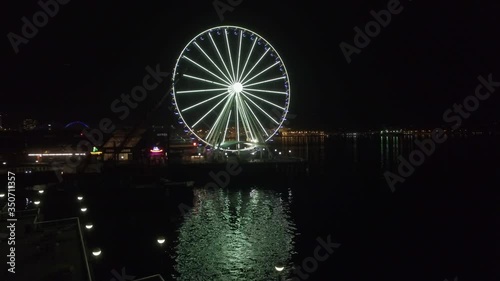 Seattle Great Wheel Ferris Wheel Eliott Bay Seattle Washington USA photo