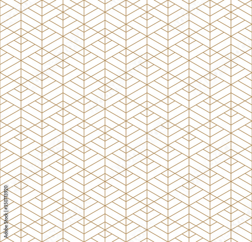Seamless geometric pattern inspired by Japanese Kumiko ornament.