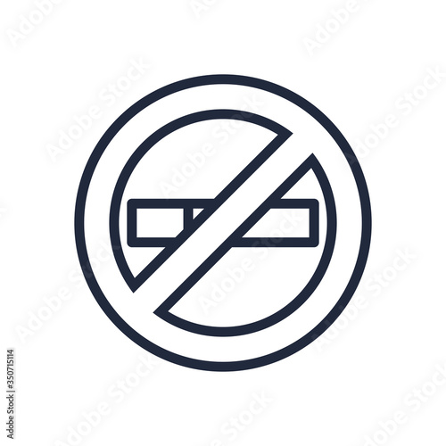 dont smoking line style icon Free Download dont smoking line style icon - GFXLoad
