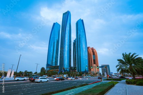 Abu Dhabi skyline in UAE