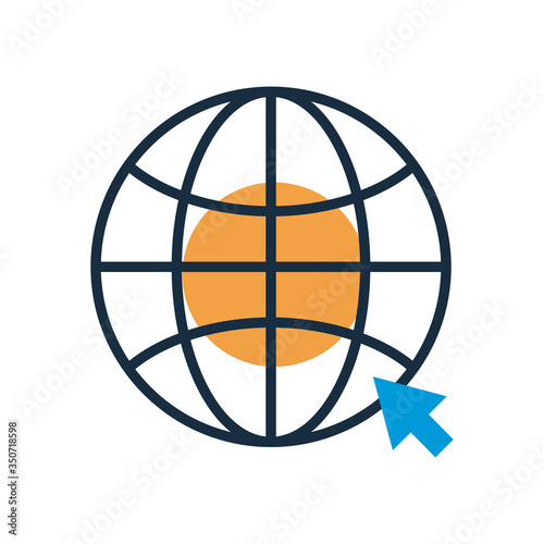 sphere browser with mouse arrow fill style