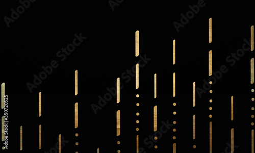 Black minimalistic abstract background. Business presentation  web banner backdrop. Geometric elements with golden effect.
