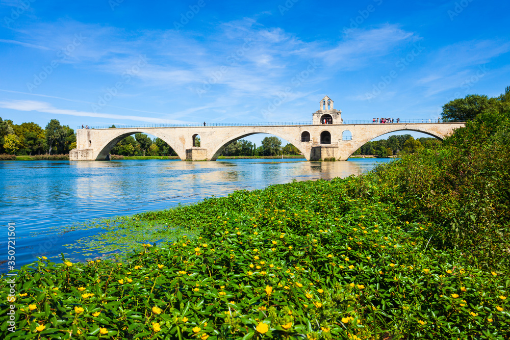 Avignon city aerial view, France