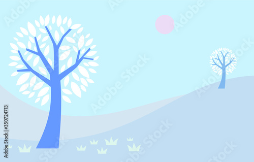 tree style with leaf , vector illustration © halimqdn