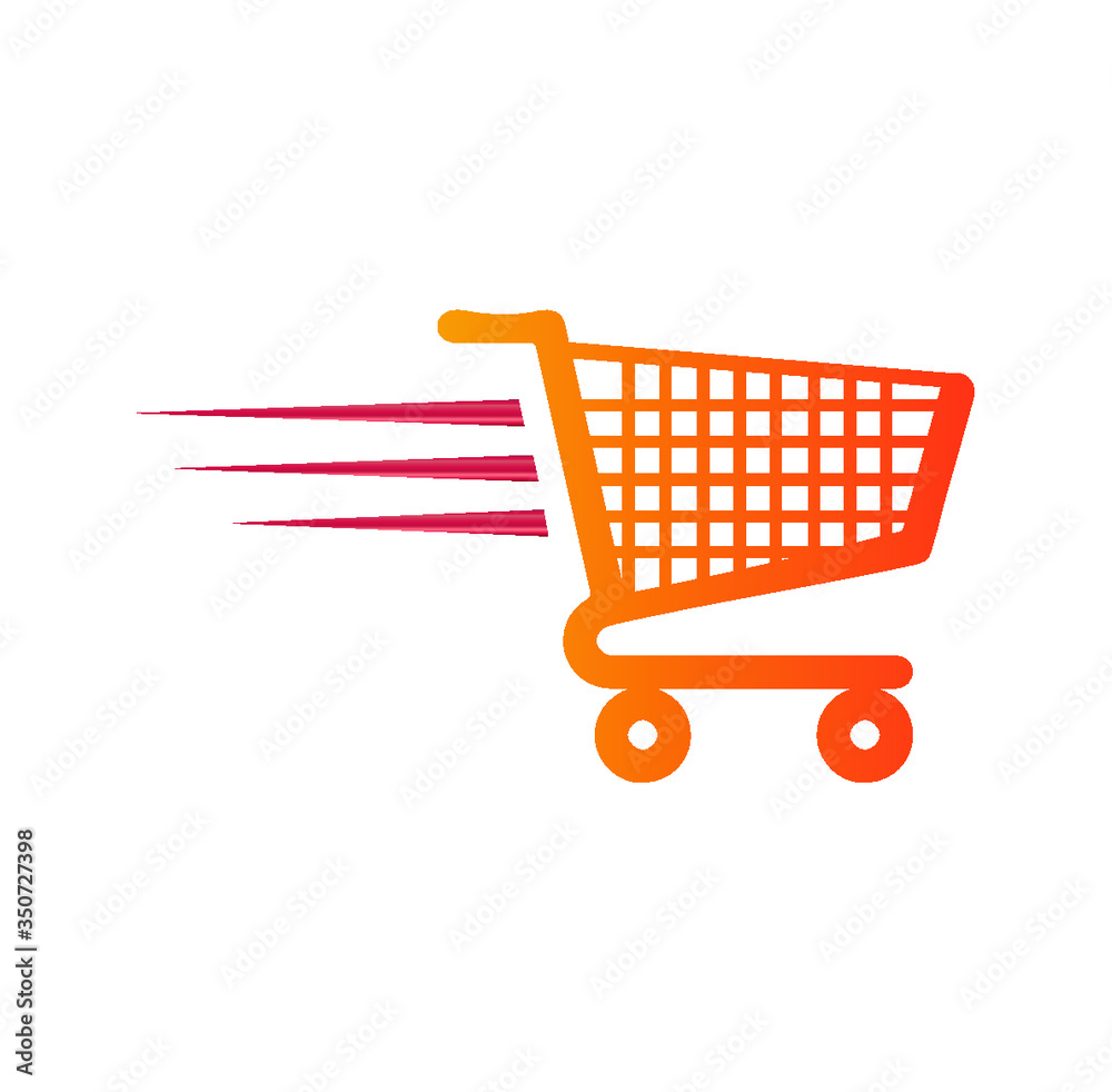 Vettoriale Stock fast shopping cart icon | Adobe Stock