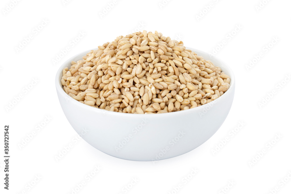 Cracked Wheat, cracked Wheat in white bowl, on white background (Tr- dovme, yarma, yarma bugday) Cracked Wheat, cracked Wheat in white bowl, on white background (Tr- dovme, yarma, yarma bugday)