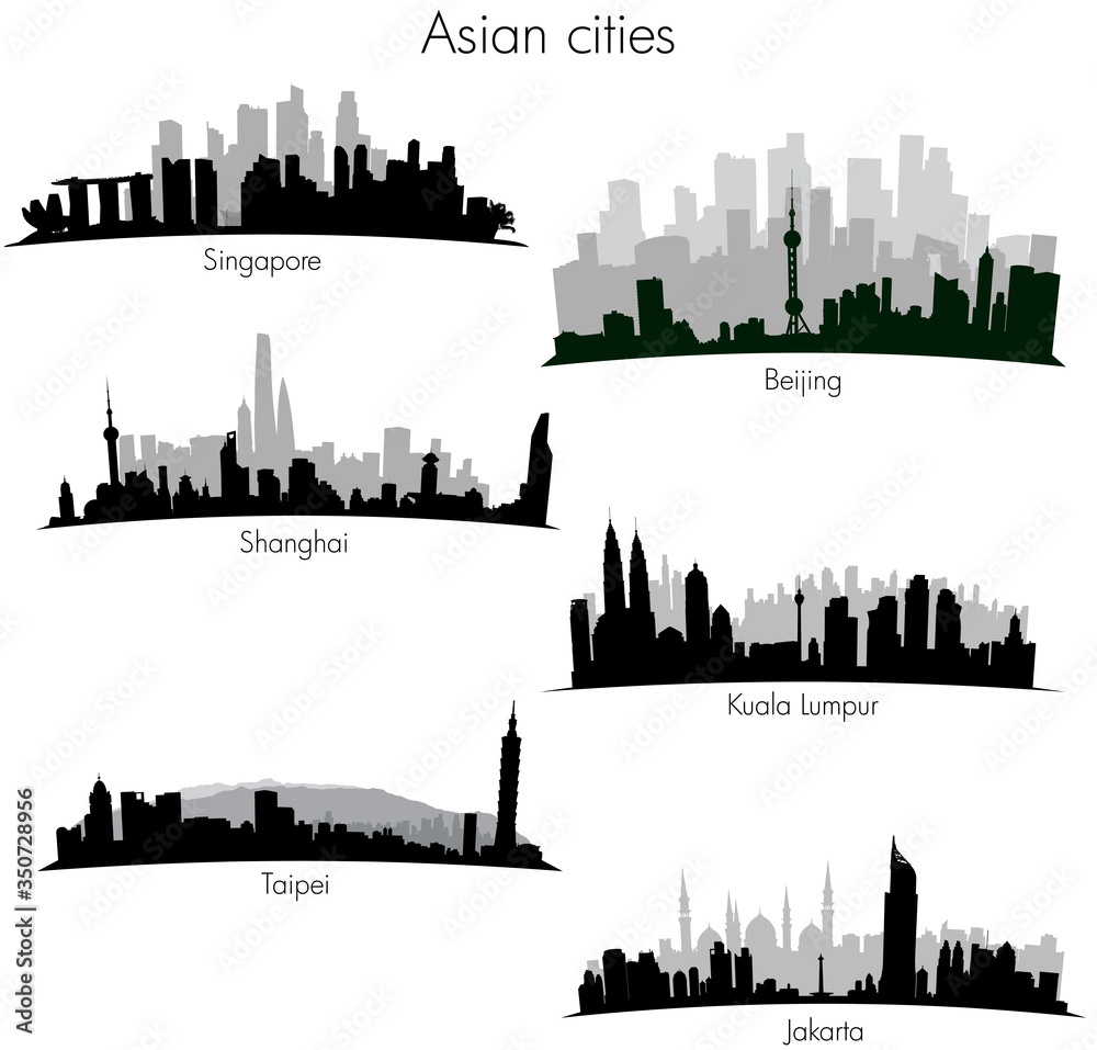 Asian cities skylines