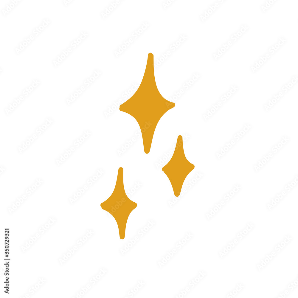 sparkles doodle icon, vector illustration
