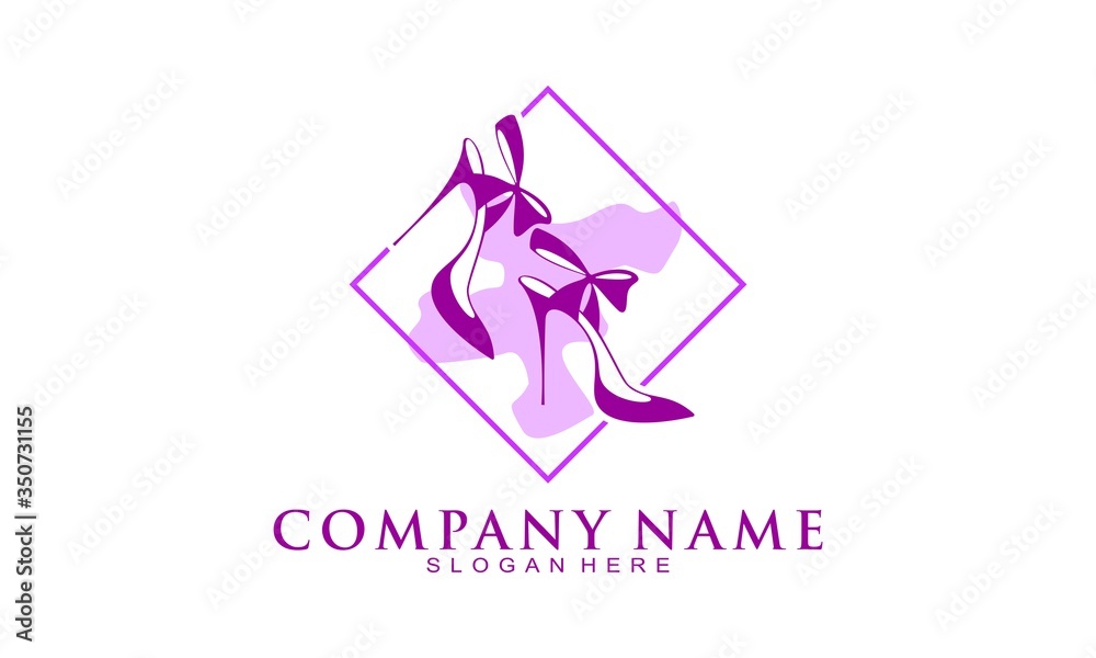 High heels simple luxury vector logo design High heels simple luxury vector logo design
