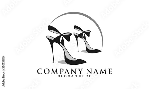 High heels simple luxury vector logo