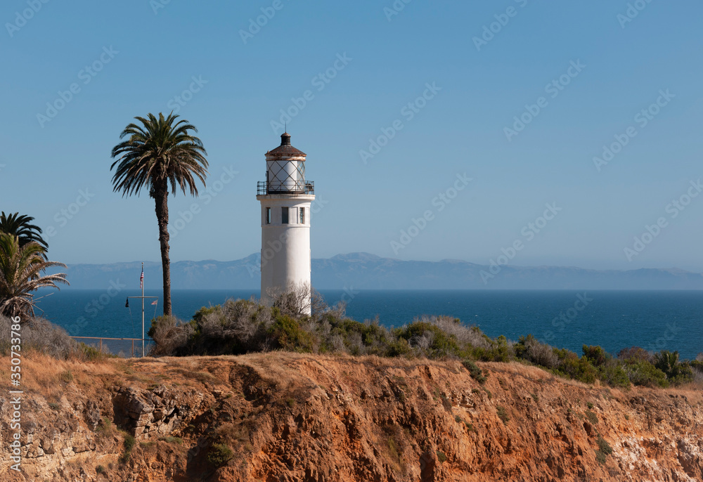 Point Vicente Lighthouse with Catalina Island 