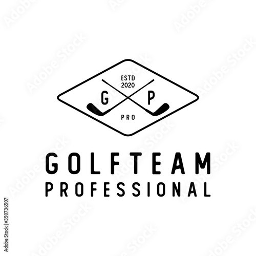 Simple and elegant vintage retro golf badge logo design