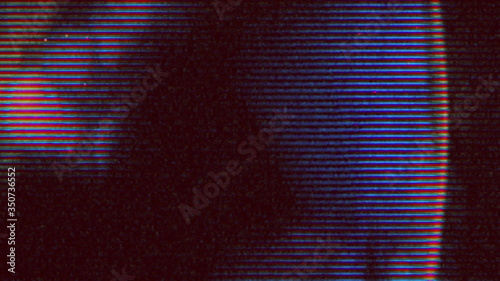 Vintage horror looping film strip melting background. 4K Reel Clutter, Old Tv and film grain noise.