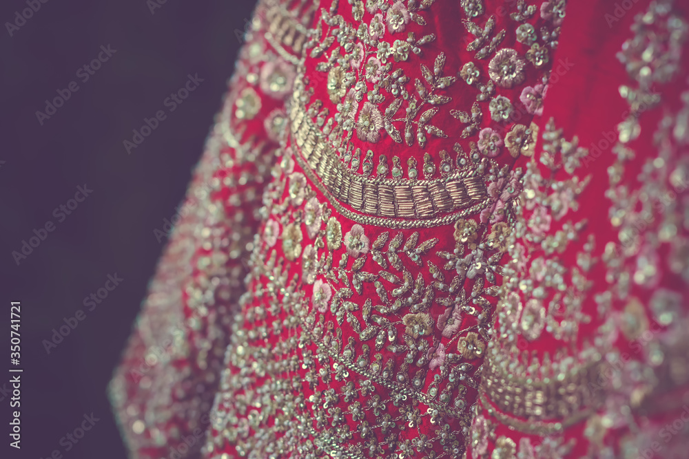 Indian Punjabi Sikh bride's red wedding outfit