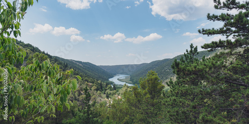 Croatia Valley view of River through Park