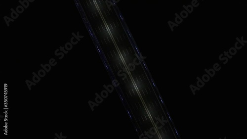 Fatih Sultan Mehmet Bridge Night Aerial Drone View at Covid-19 Isolation Days