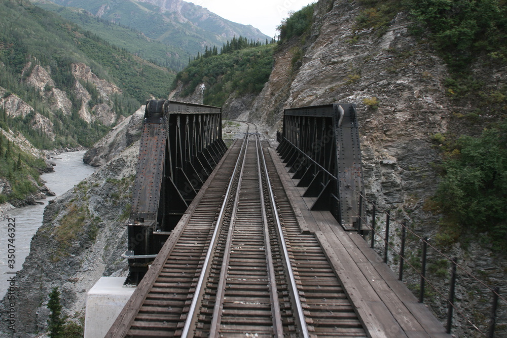 Fototapeta premium railway in the mountains