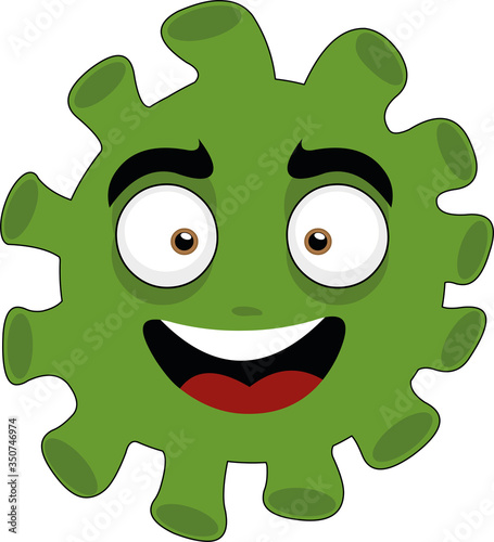 Vector illustration of coronavirus cartoon