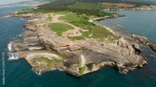 Pink Rocks Aerial Drone View at Covid-19 Isolation Days