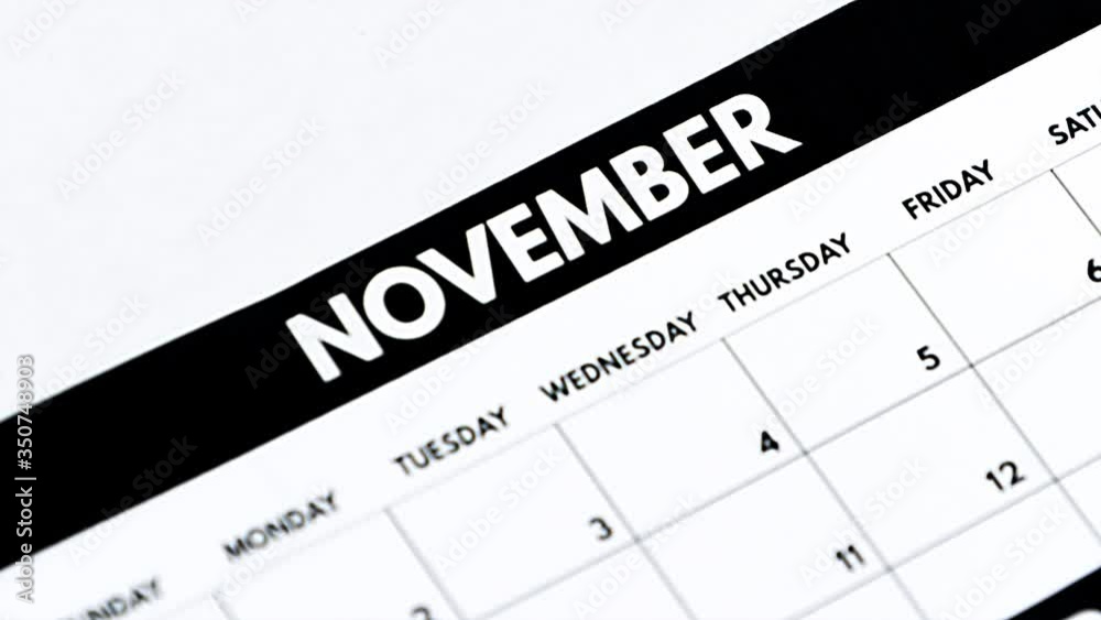 Calendar page changing from january to december Calendar page changing from january to december