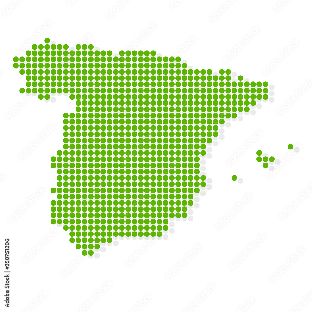 スペイン　地図　緑　アイコン