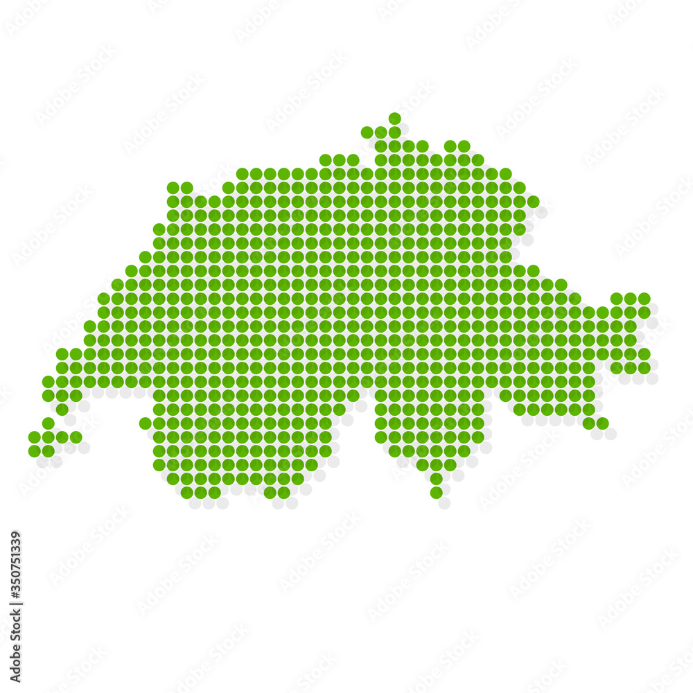スイス　地図　緑　アイコン