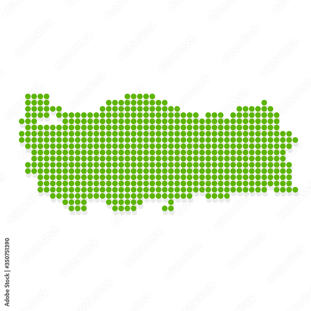 トルコ　地図　緑　アイコン