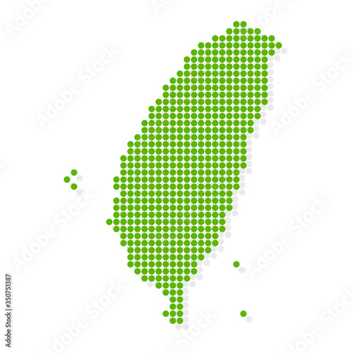 台湾　地図　緑　アイコン