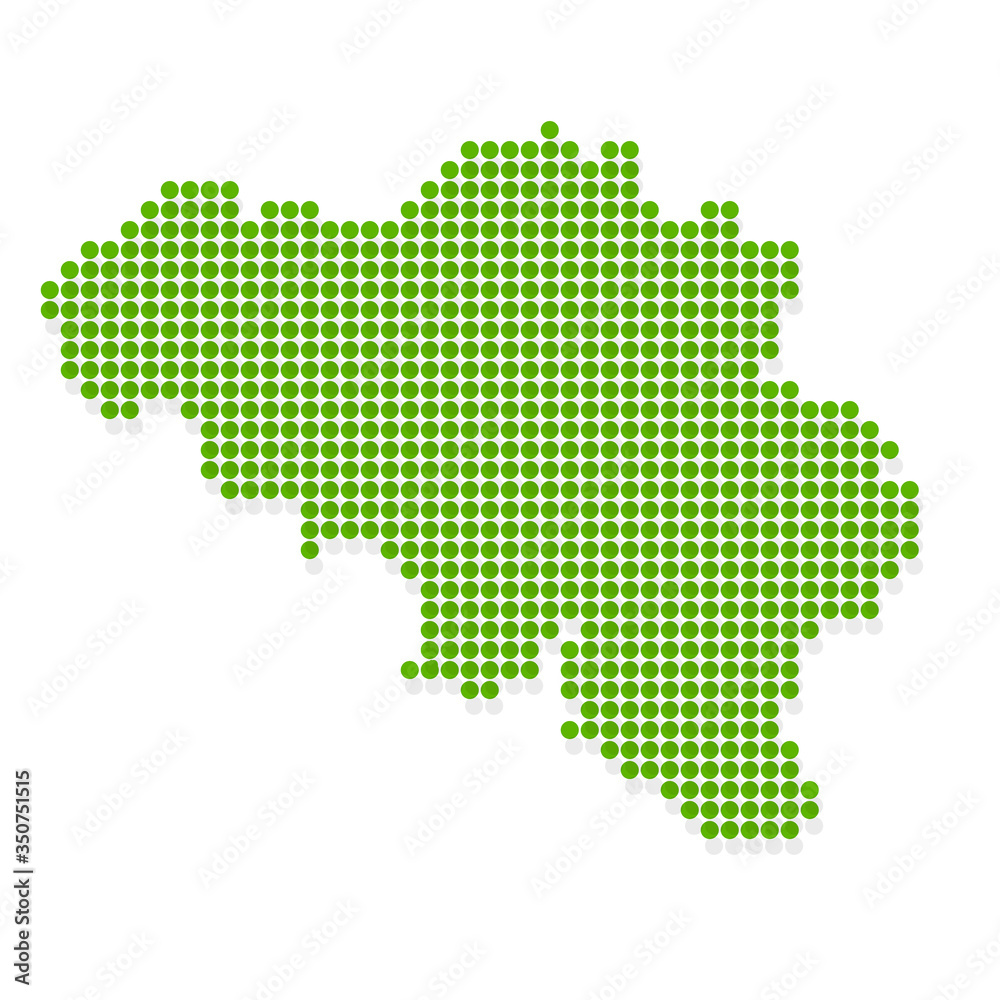 ベルギー　地図　緑　アイコン