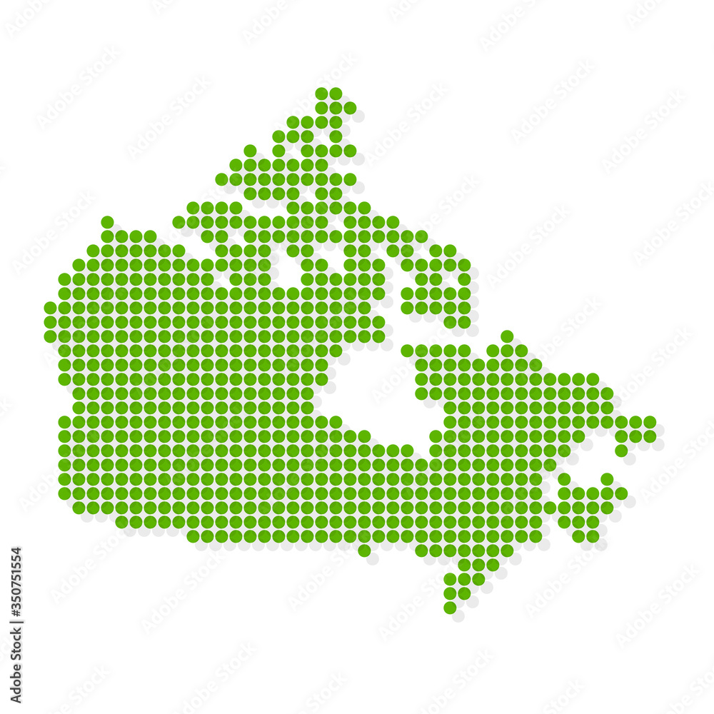カナダ　地図　緑　アイコン