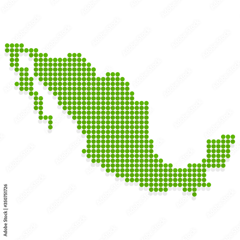 メキシコ　地図　緑　アイコン