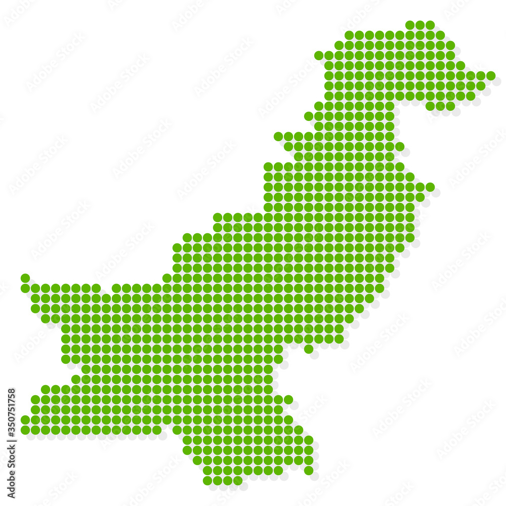 パキスタン 地図 緑 アイコン パキスタン 地図 緑 アイコン