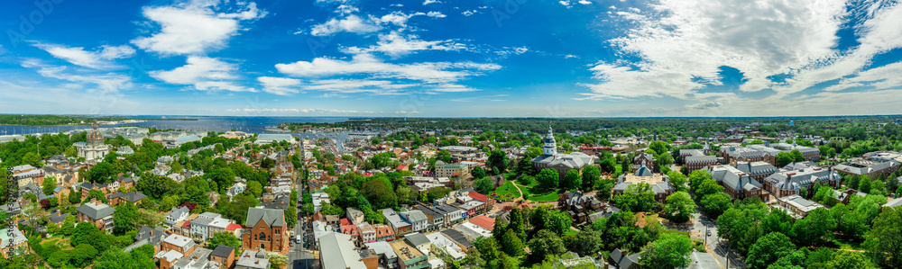 Aerial panorama view of Annapolis Maryland USA