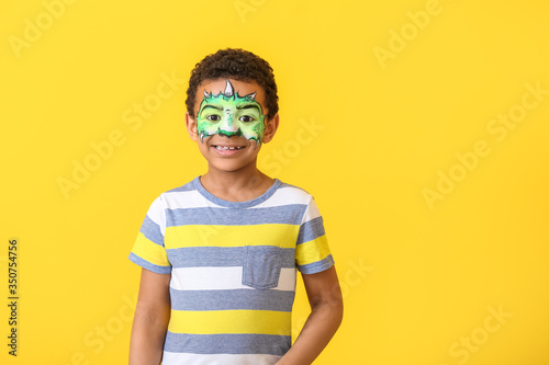 Funny African-American boy ...