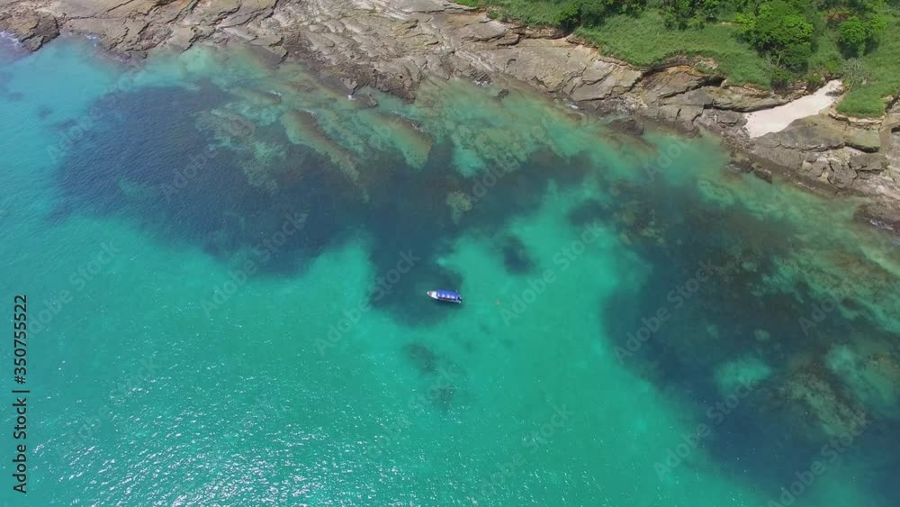 Snorkelling in the Tropical Waters of Panama Aerial View Snorkelling in the Tropical Waters of Panama Aerial View
