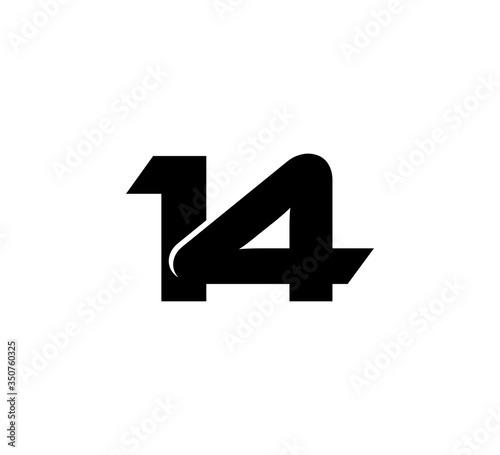 Initial 2 numbers Logo Modern Simple Black 14