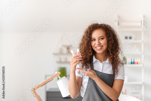 Portrait of manicure master...