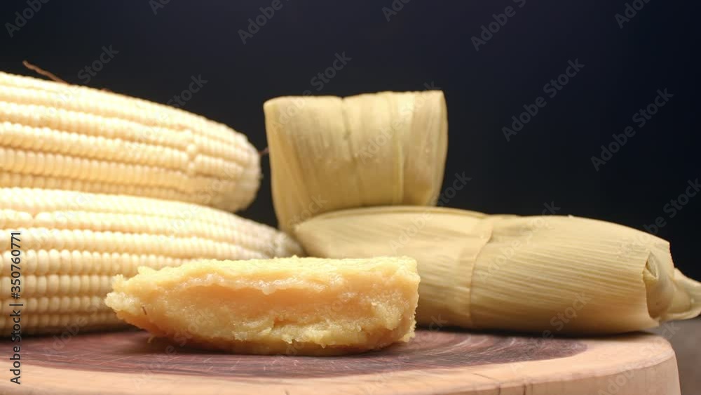Typical Brazilian food made with corn, called Pamonha