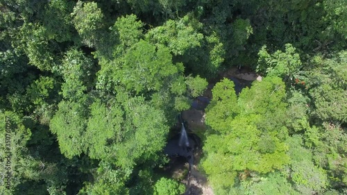 Jungle Waterfall at Gandoca Manzanillo National Wildlife Refuge. Bribri Costa Rica Drone Video photo