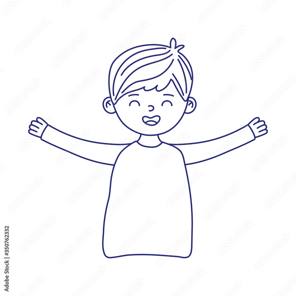 Obraz premium Isolated boy cartoon vector design