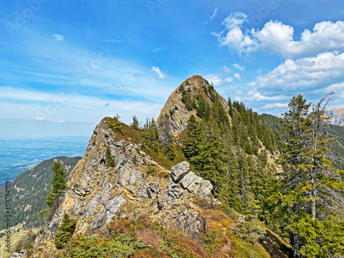 Rocks and stones in the Swiss mountain range of Pilatus and in the Emmental Alps, Alpnach - Canton of Obwalden, Switzerland (Kanton Obwalden, Schweiz) photo