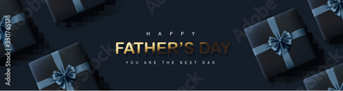 Happy Fathers Day greeting card background. Vector illustration.