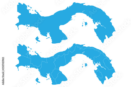 Map - Panama Couple Set , Map of Panama,Vector illustration eps 10.